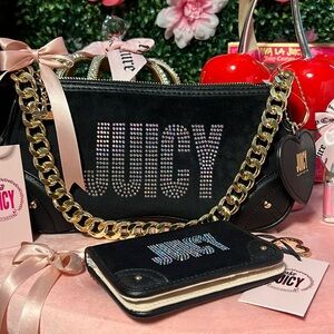 🩷🎀Juicy couture couture glitzed out shoulder bag set